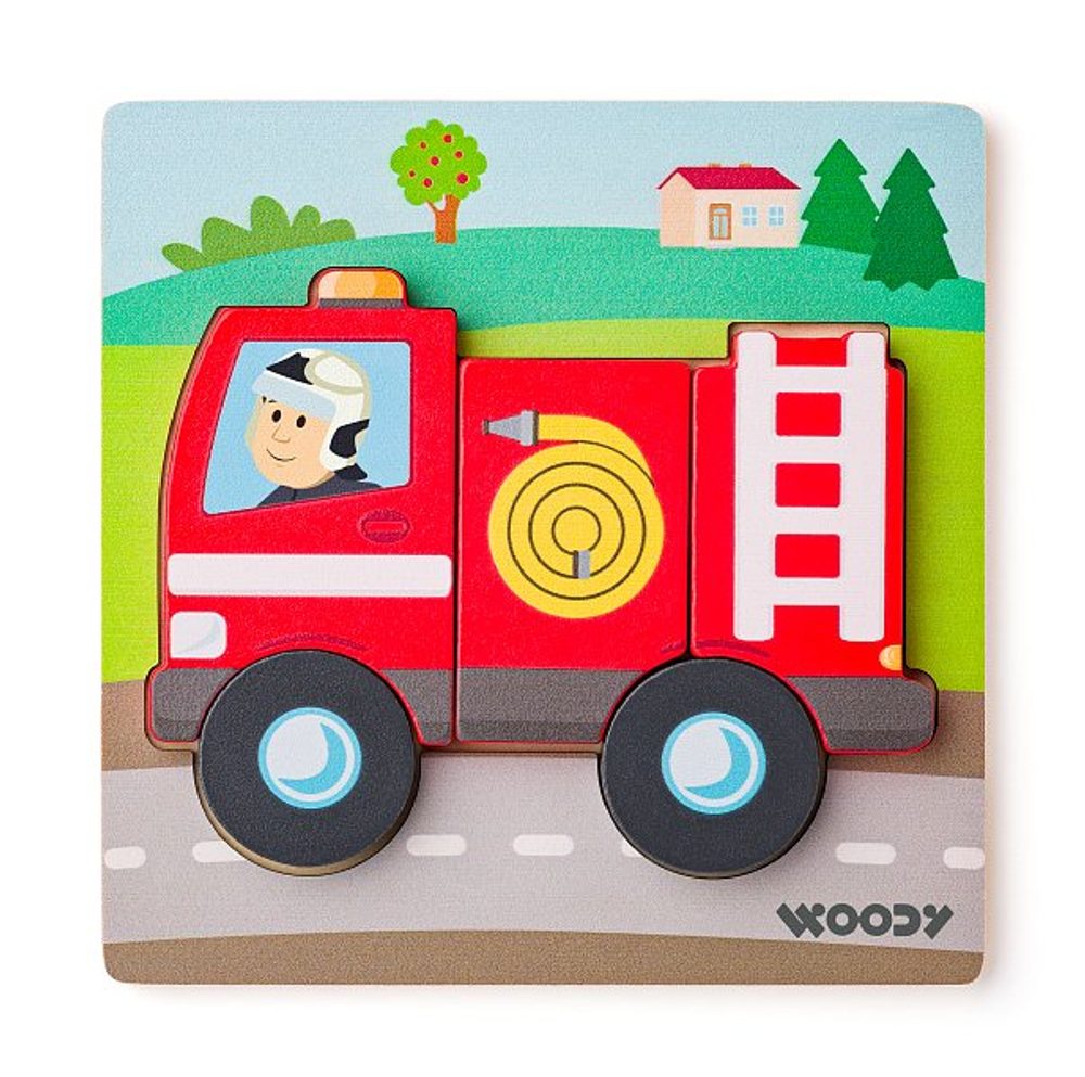 Levně WOODY Puzzle Baby - hasič