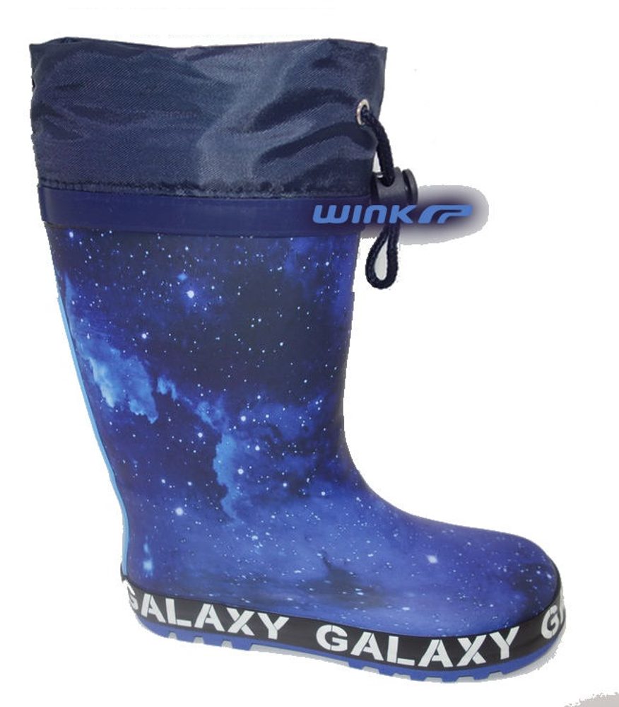 Zateplené holínky dětské Galaxy modré - 26