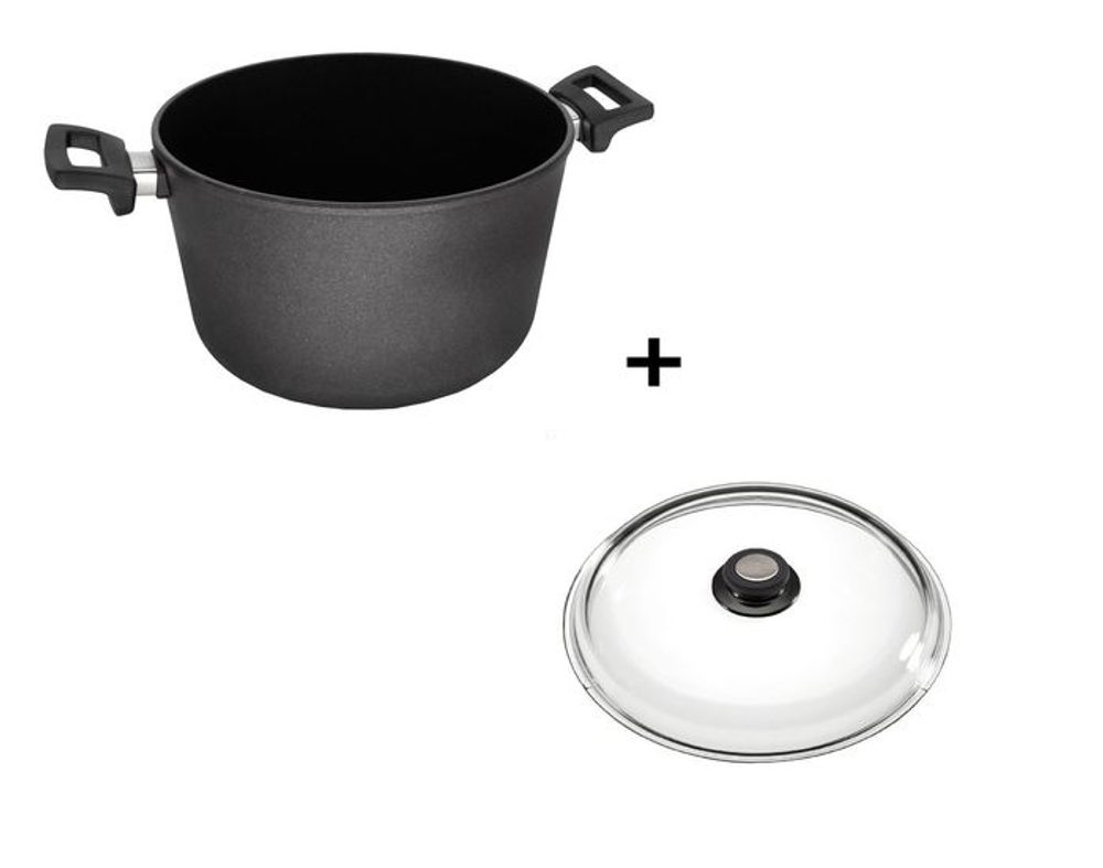 Levně hrnec d28x17,0cm+PO skl., EUROLUX, 8,5l, litina, indukce
