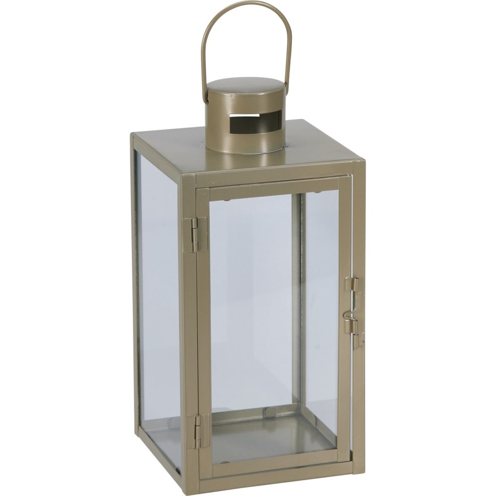 PROGARDEN Lucerna kovová sada 2 ks 18 / 14 cm zelená KO-NB1251580