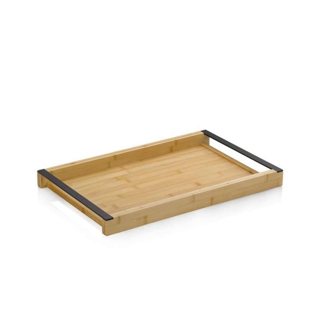 Levně KELA Servírovací tác Kiril bambus černý 43,0x27,5x4,0cm KL-12598