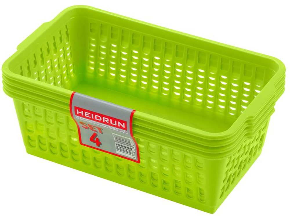 Levně heidrun KOŠÍK PLASTOVÝ 4KS, 25X14,5X10,5 CM