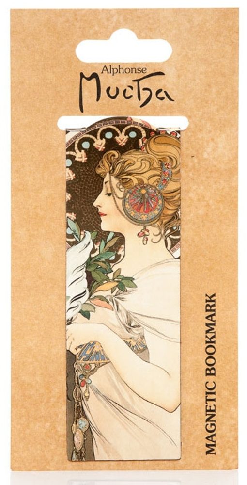 Levně Presco Group Magnetická záložka Alfons Mucha – Feather