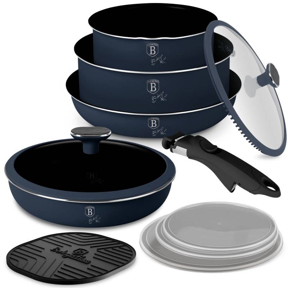 Levně BERLINGERHAUS Sada nádobí s titanovým povrchem 10 ks Deep Sea Collection BH-8416