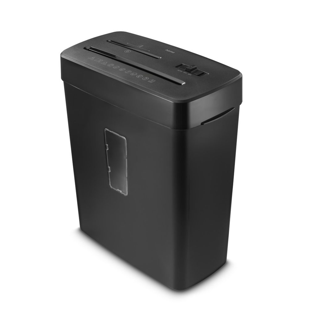 Levně Hama Prime M50CD-B, skartovačka, micro řez, 5 listů, bezpečnostní úroveň P5 T2 E2 O1, černá