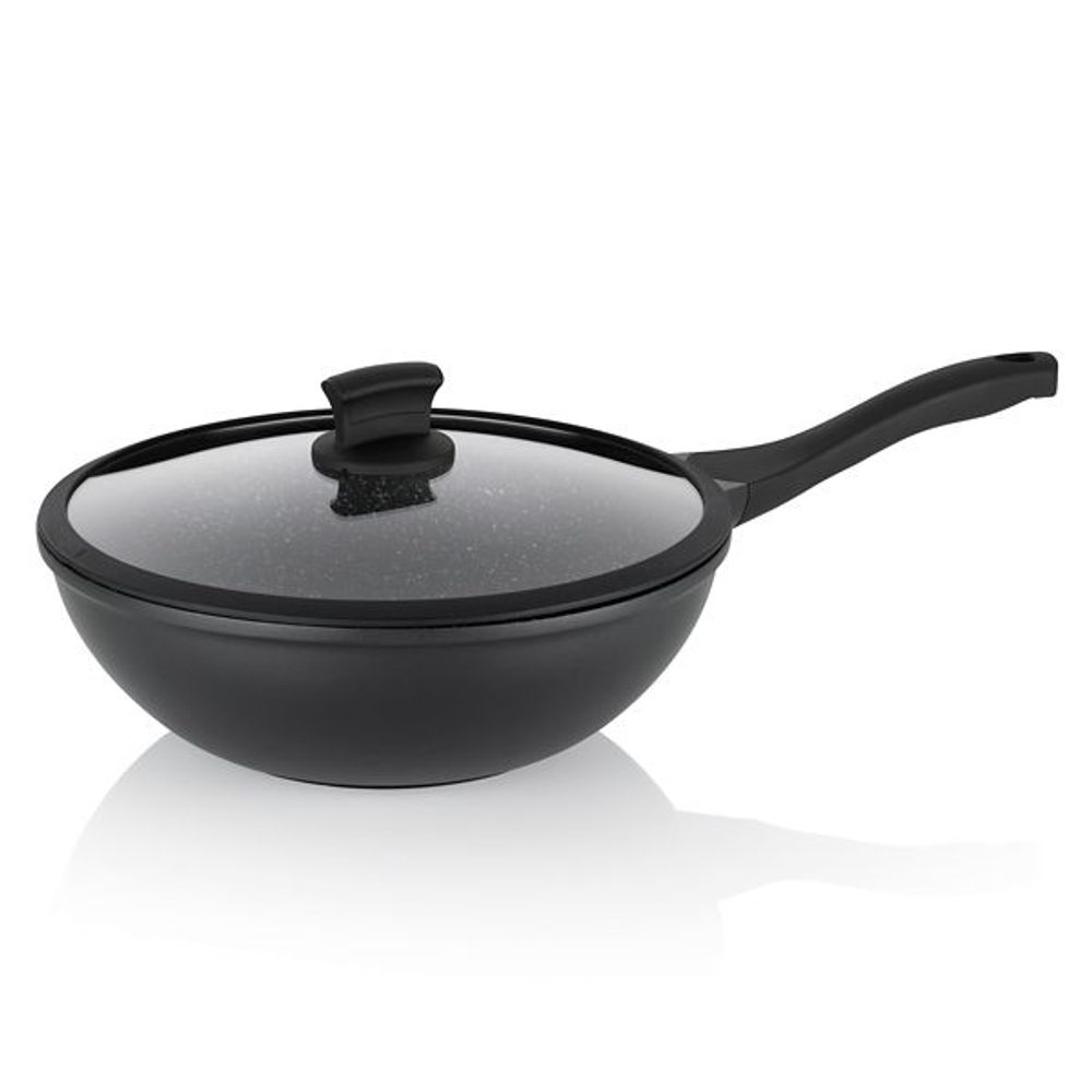 Levně KELA Wok Stella Nova litý hliník černý 10,0cm 30,0cm 5,0l KL-12229