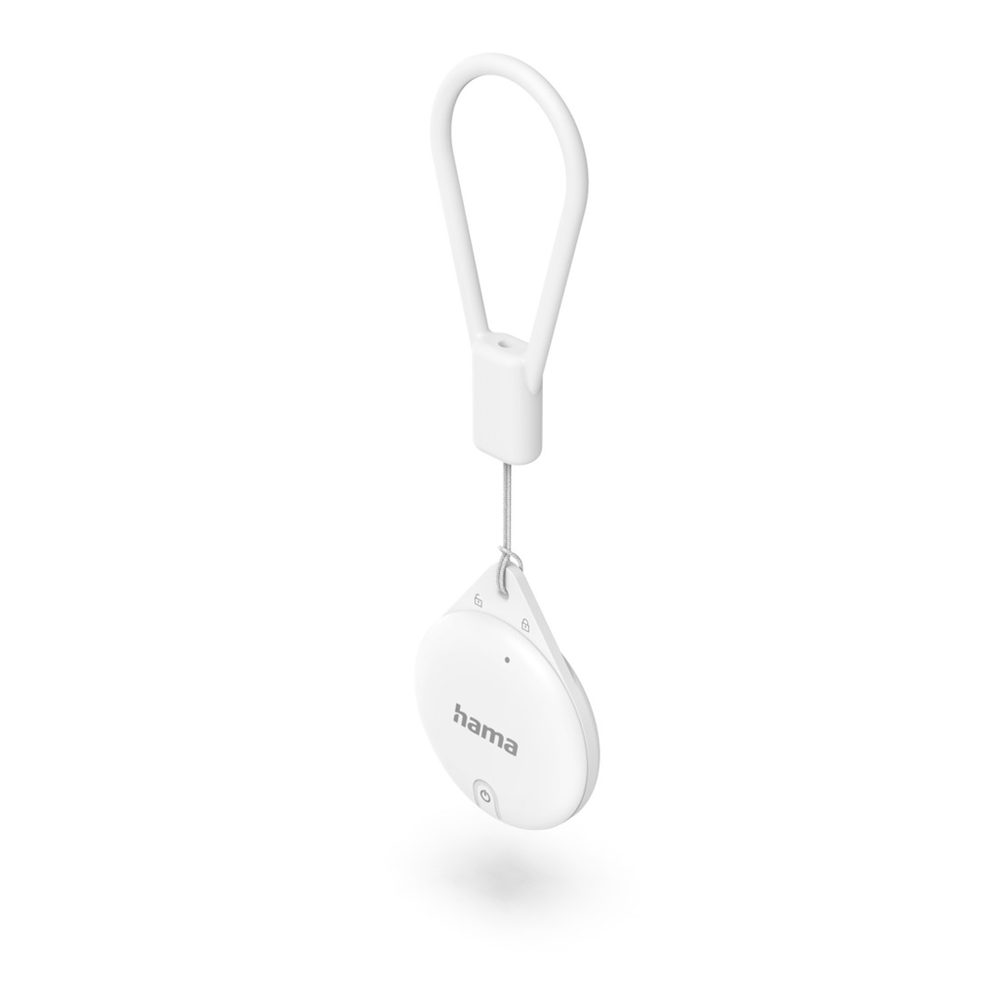 Levně Hama lokalizační čip/ vyhledávač klíčů/ předmětů, Apple Find My, certifikace MFi, Bluetooth, bílý