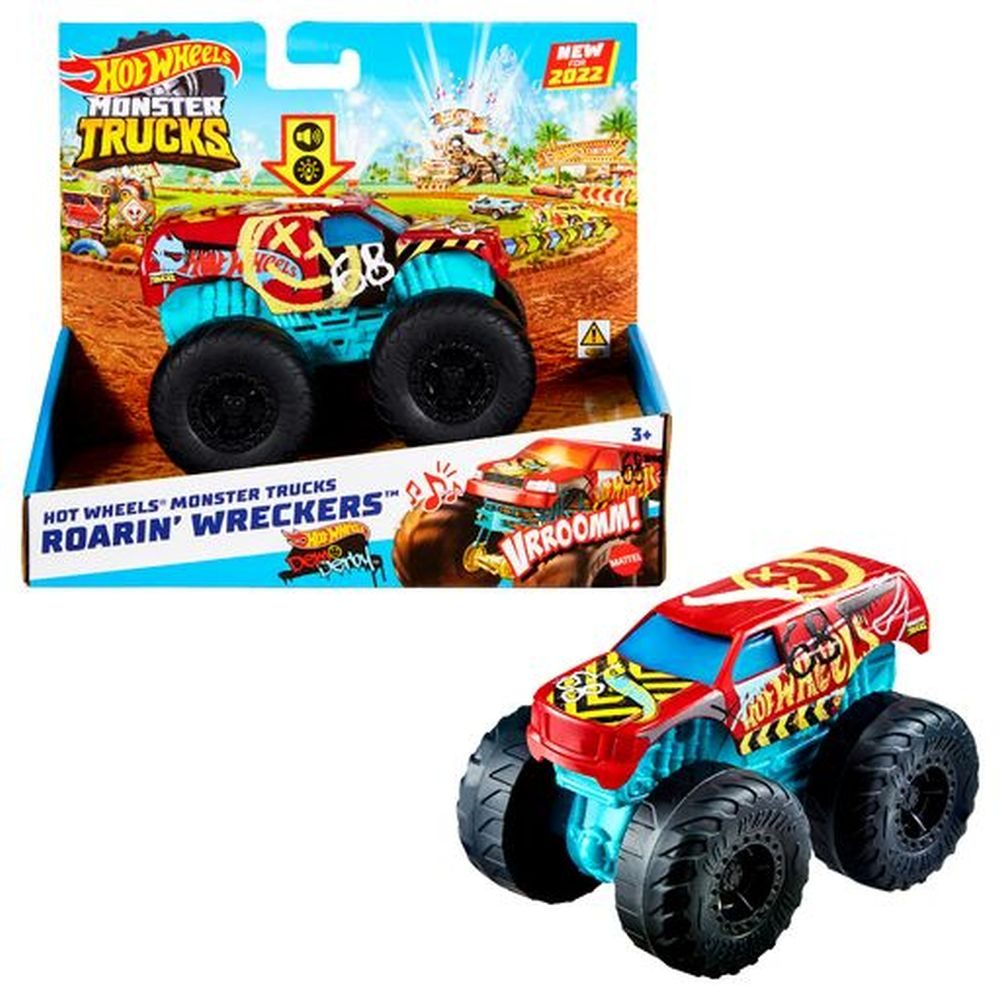 Levně HW MONSTER TRUCKS SVÍTÍCÍ A RÁMUSÍCÍ VRAK ASST