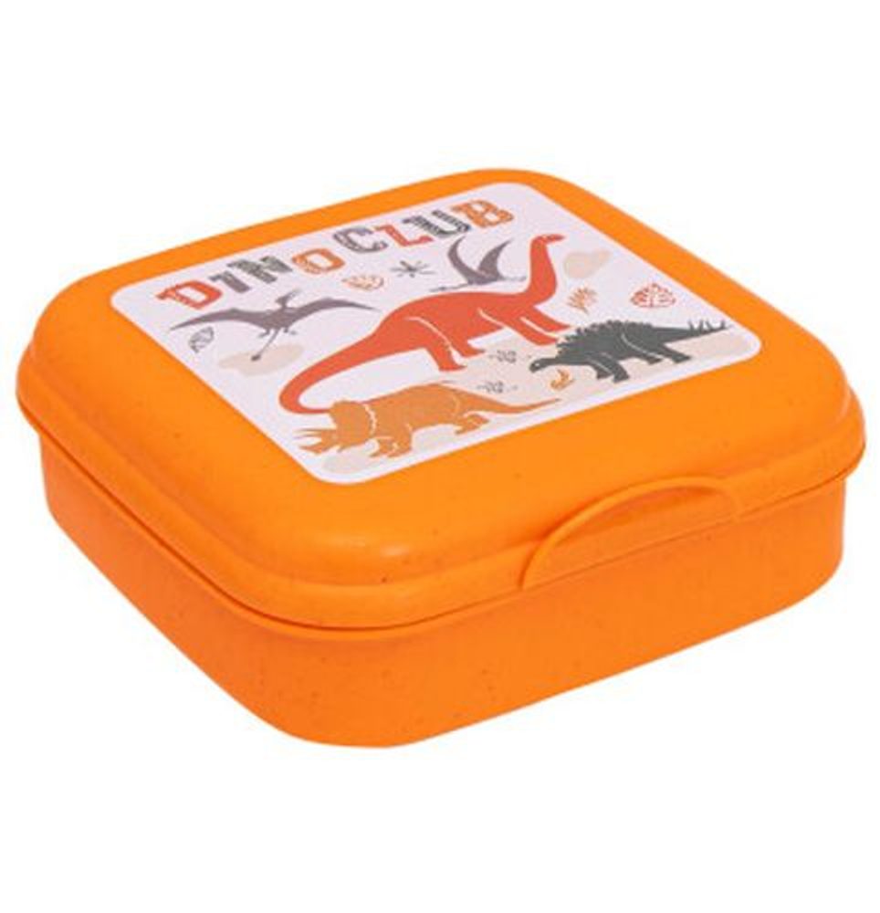 Levně box 14,5x14,5x5cm, svačina, oranž. DINO CLUB, dětský,