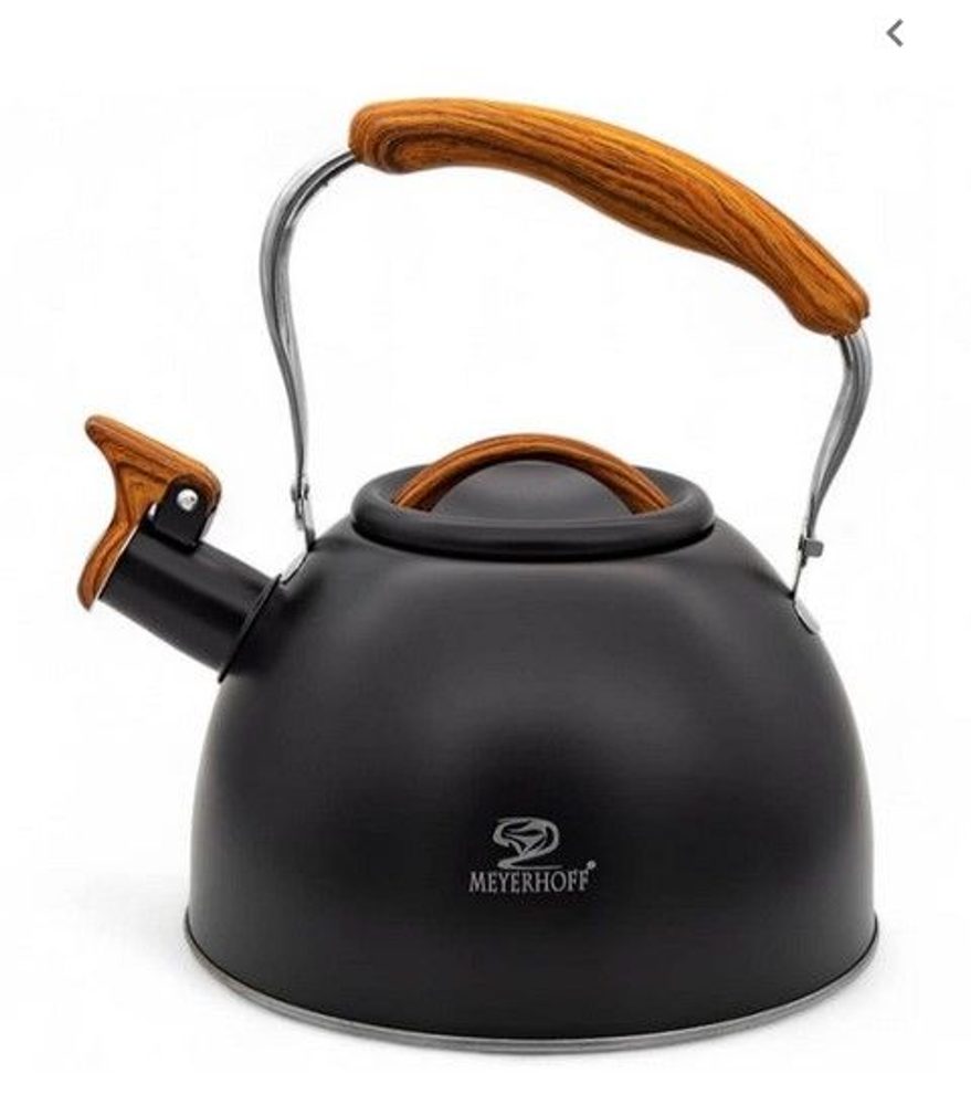Levně čajník 2,5l MH-4415B, víčko, černý, im.dřeva rukojeť, NR