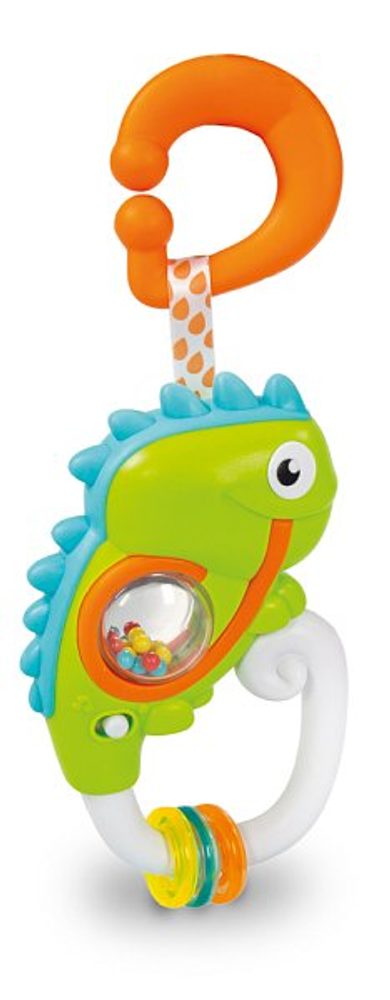 Levně Elektronické chrastítko s úchytem - Chameleon
