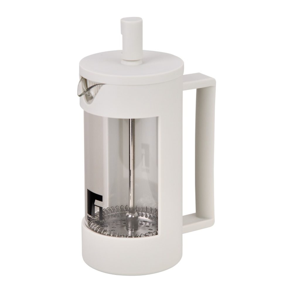 Levně BERGNER Konvice na čaj a kávu LINES French Press 350 ml bílá BG-38360-GY