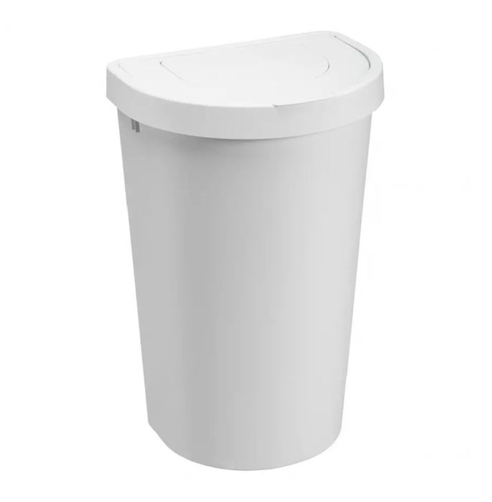 Levně koš odp. 45l SEATTLE bílý, výklopný, plast