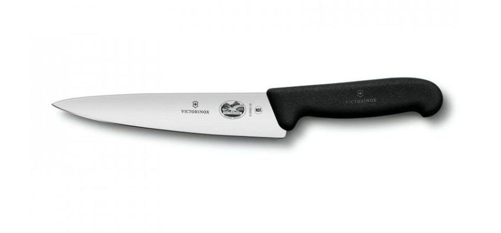 Levně nůž 19cm ostří, kuch., FIBROX, protiskl. VICTORINOX, černý