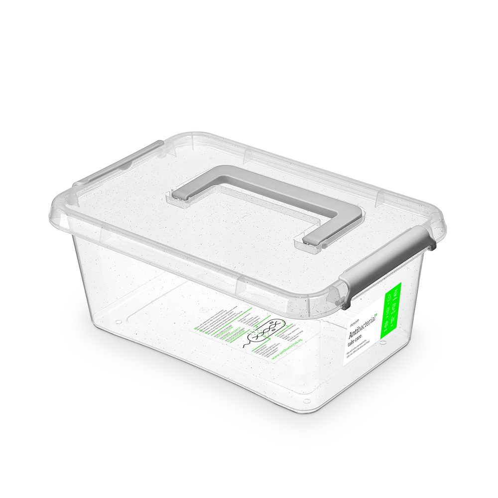 Levně antibakter.box 4,5 l 29x20x12cm,rukojeť,transp.plast