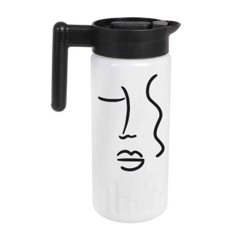 Levně džbán 1,46l, WATER, bílé sklo/plast