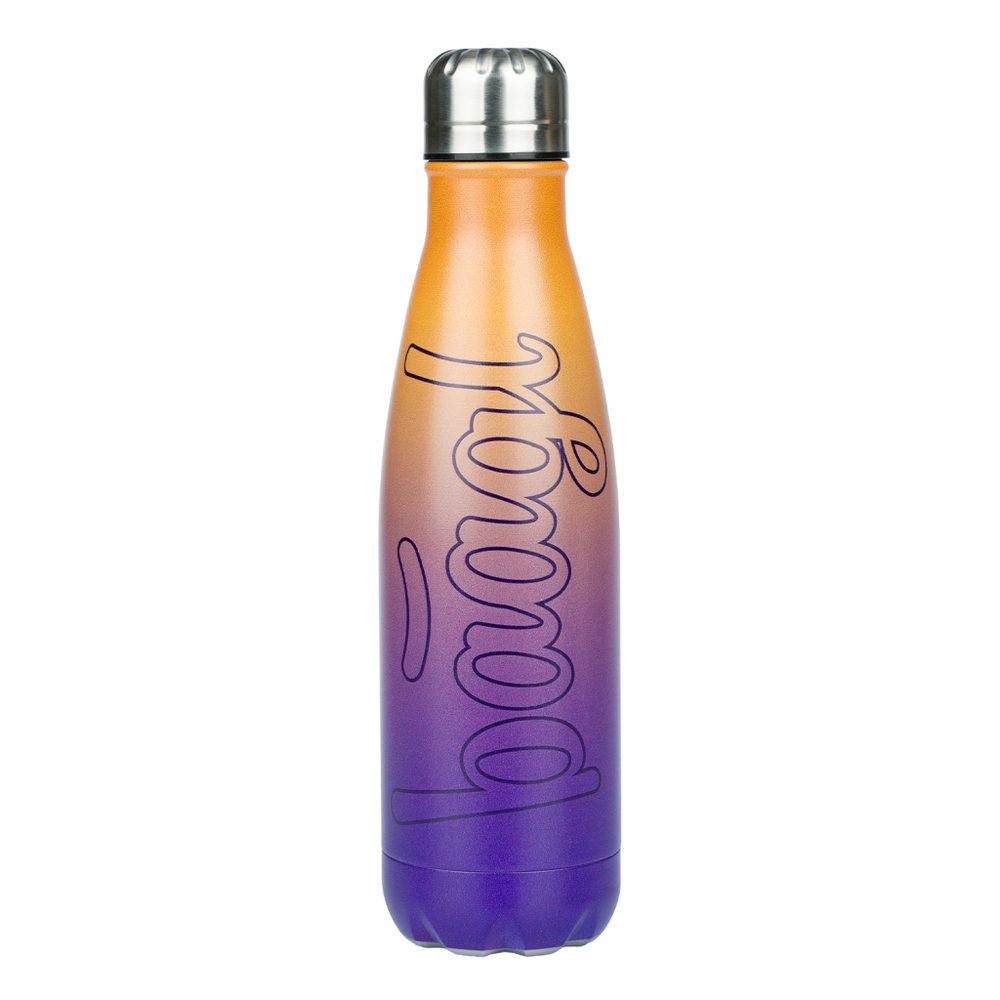 Levně BAAGL Termoláhev s kovovým víčkem Gradient žluto-fialová, 500 ml