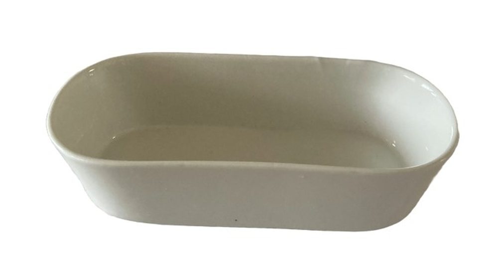 Levně miska 1ks 20x10x5cm, bílá zapék., porcelán
