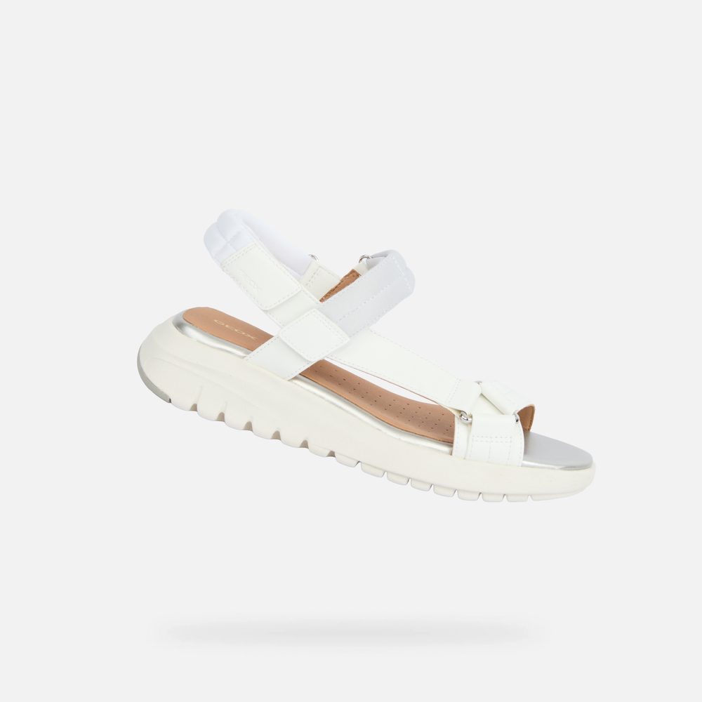 Bílé dámské sandály Geox Flextride S - 41