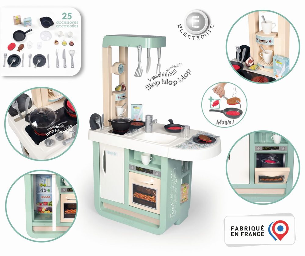 Levně Kuchyňka Bon Appetit Cherry modro-bílá elektronická