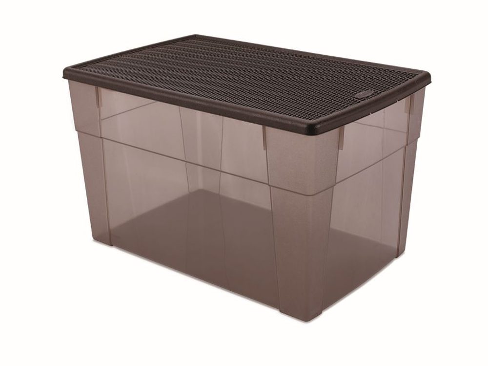 Levně box 62,0l,59x39x35cm hnědý ELEGANCE-XXL high