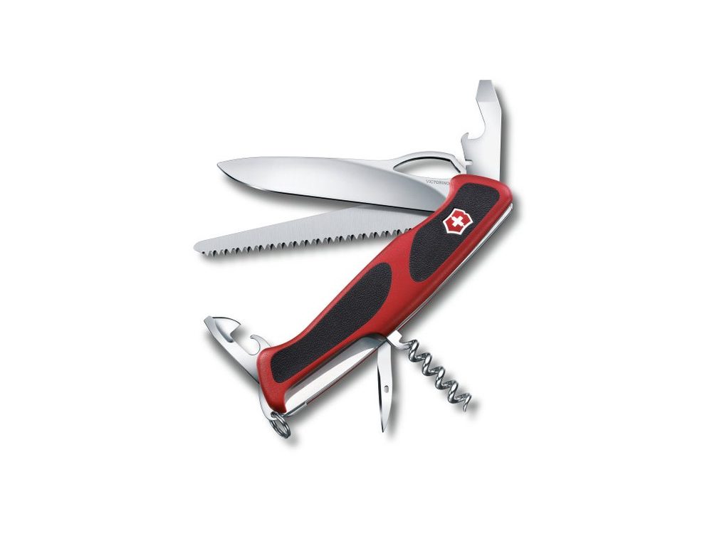 Levně nůž 12-funkcí RANGERGRIP 79, červ./černý, 130mm, VICTORINOX