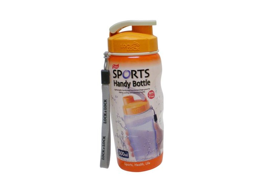 Levně LOCKNLOCK Plastová láhev na pití 500 ml - oranžová