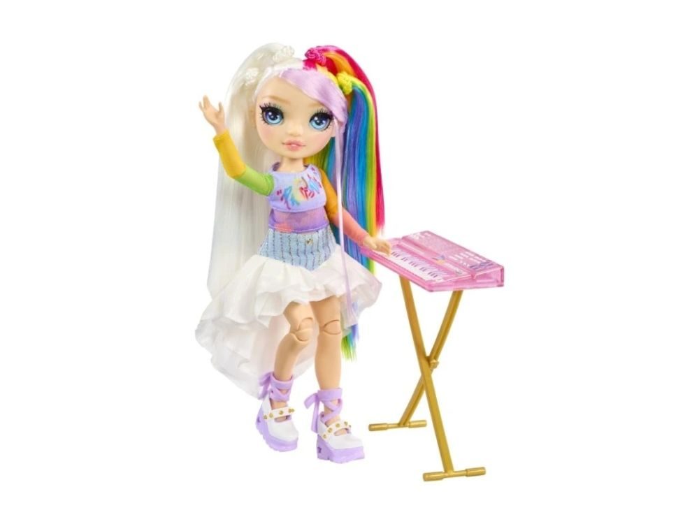 Levně Rainbow High Junior Fashion panenka v rockové kapele - Amaya