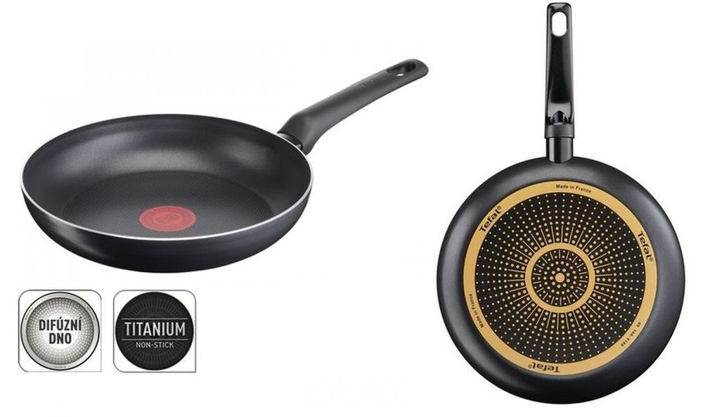Levně pánev d30 SIMPLE COOK, titan, černá, TEFAL
