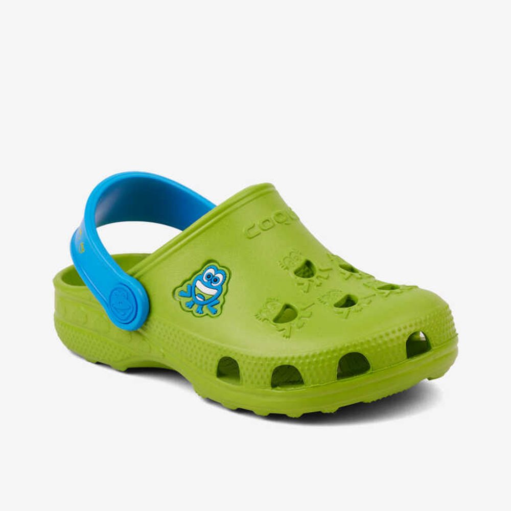 Levně Dětské sandály Coqui Little Frog party green/sea blue - 23/24