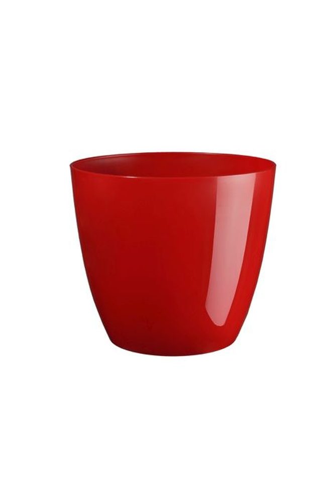 Levně obal d18cm ELLA červená lesklá vánoční, plast