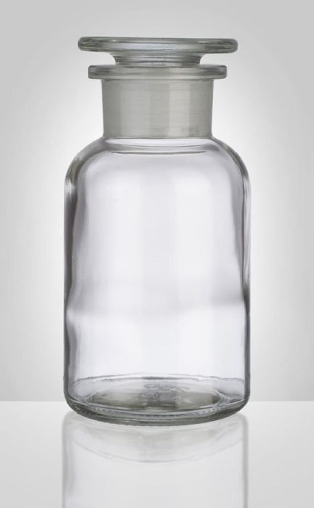 Levně dóza-prachovnice 250ml-kul.čirá, zabr.víko, sklo