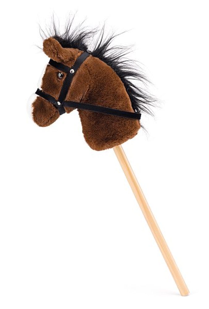 Levně FAUNICA Hobby horse Bonnie, tmavě hnědá hlava na tyči