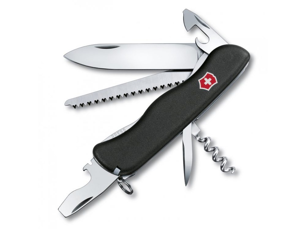 Levně nůž 12-funkcí FORESTER černý, 111mm, VICTORINOX