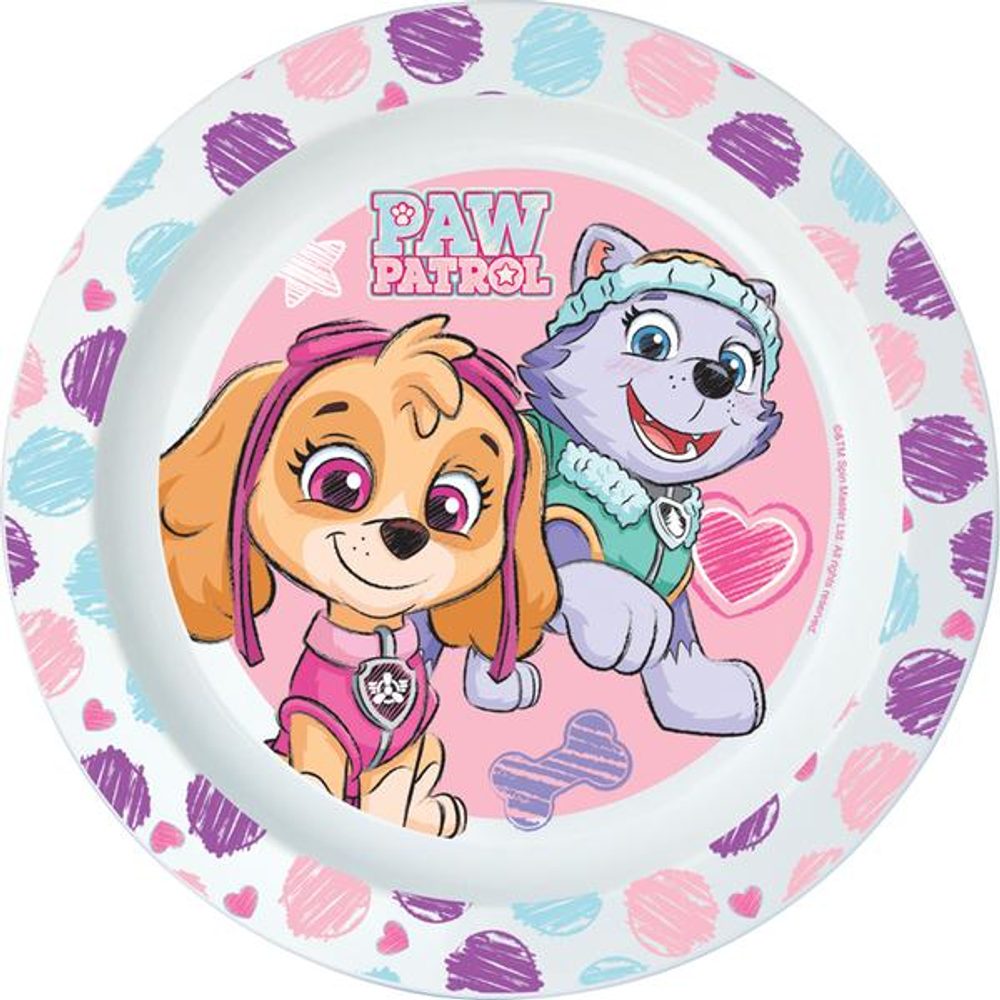 Levně STOR TALÍŘ PLASTOVÝ PAW PATROL, PRŮMĚR 22 CM, RŮŽOVÁ