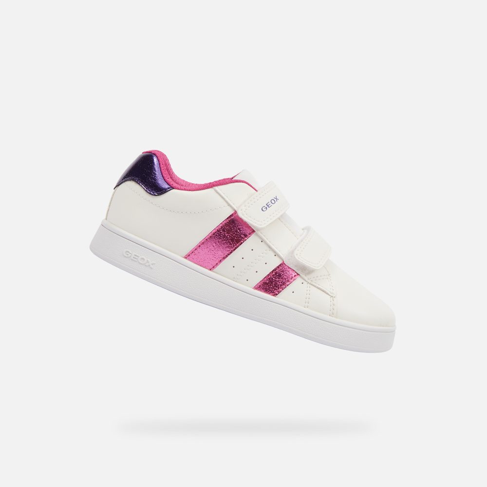 Levně Bílé dívčí tenisky Geox Eclyper Girl - 29