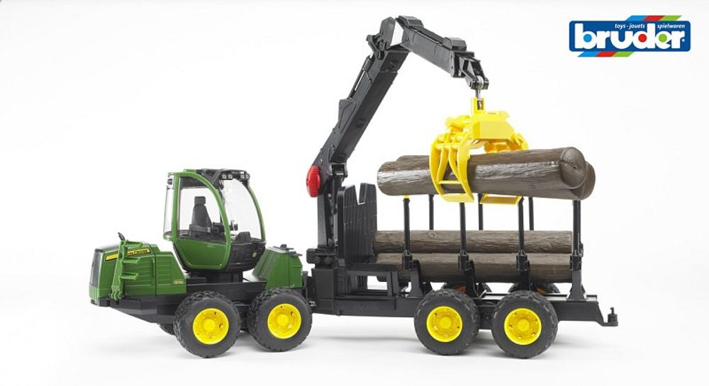 Levně BRUDER Farmer - John Deere s ramenem a 4 kládami