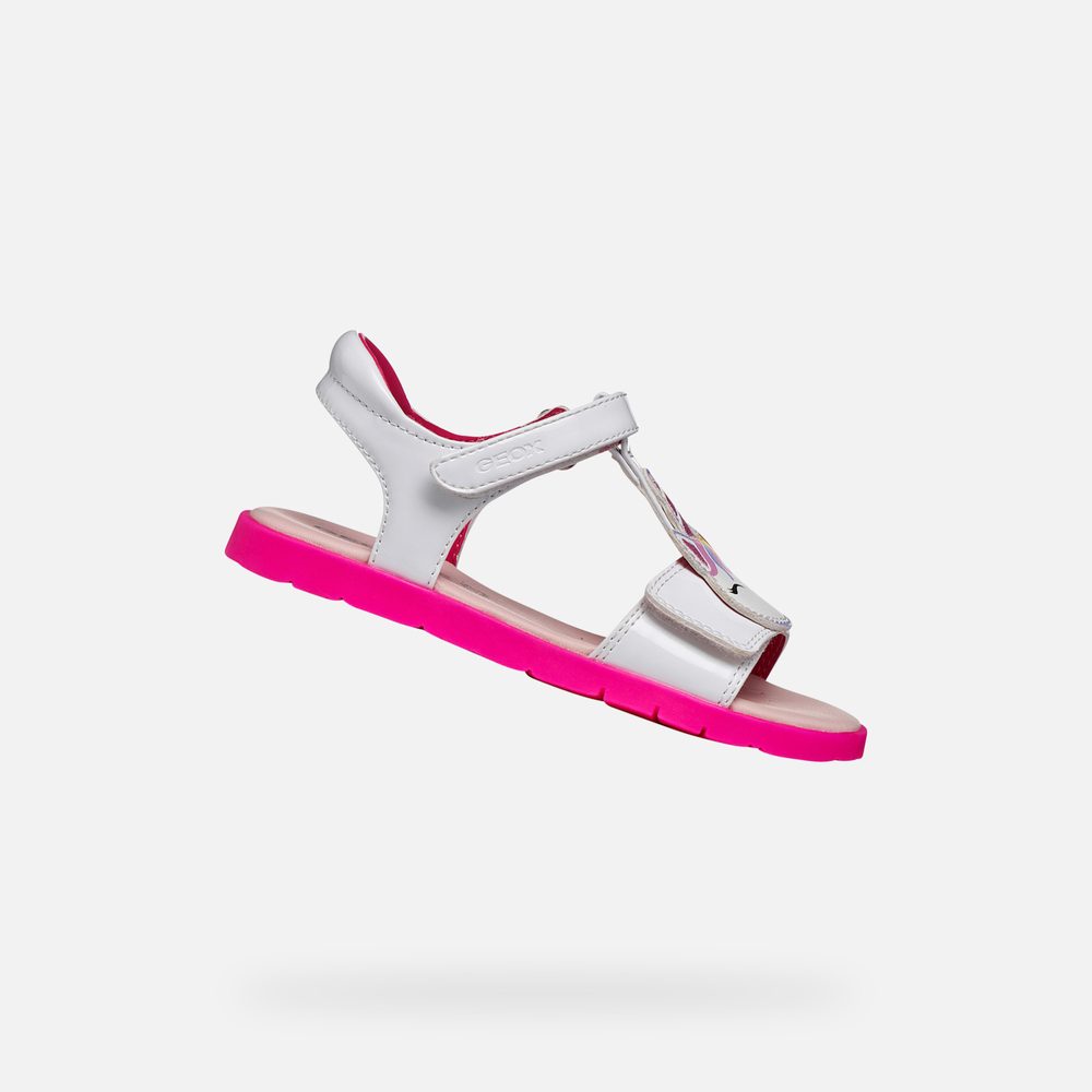 Levně Bílé dívčí sandály Geox Joyfoot - 24