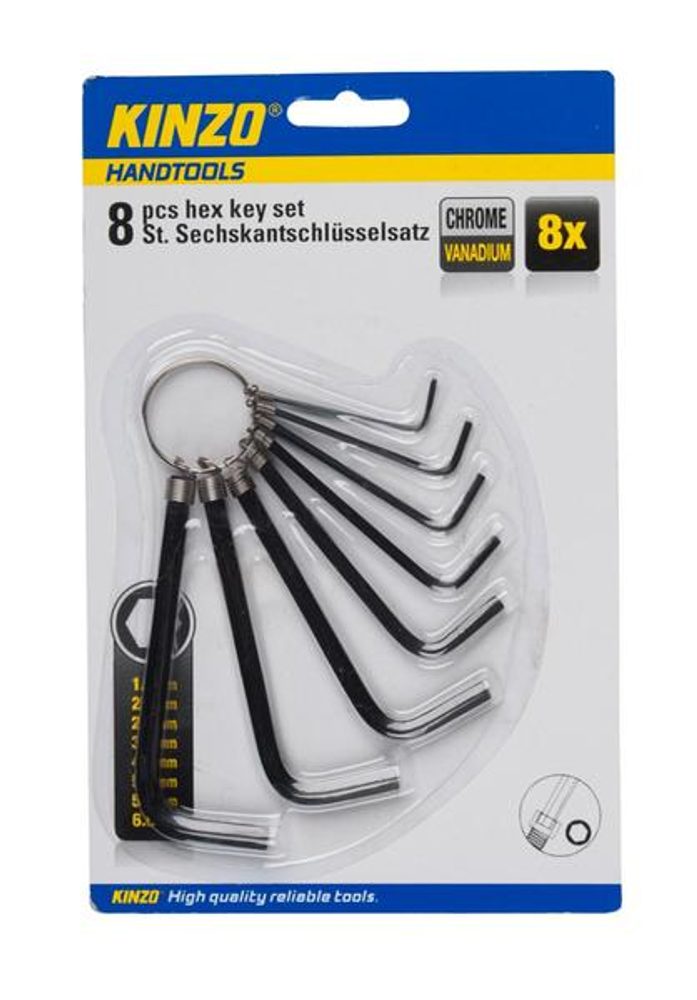Levně Kinzo SADA ŠESTIHRANNÝCH KLÍČŮ 8KS