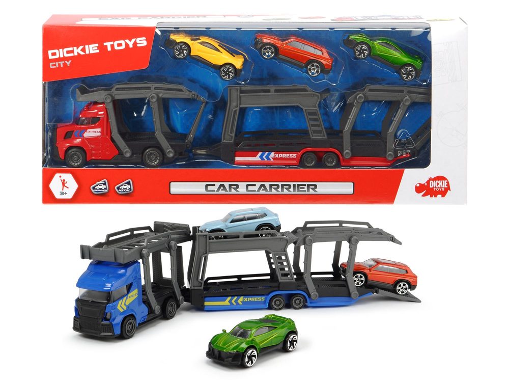 Levně Dickie Autotransportér 28 cm + 3 autíčka, 2 druhy