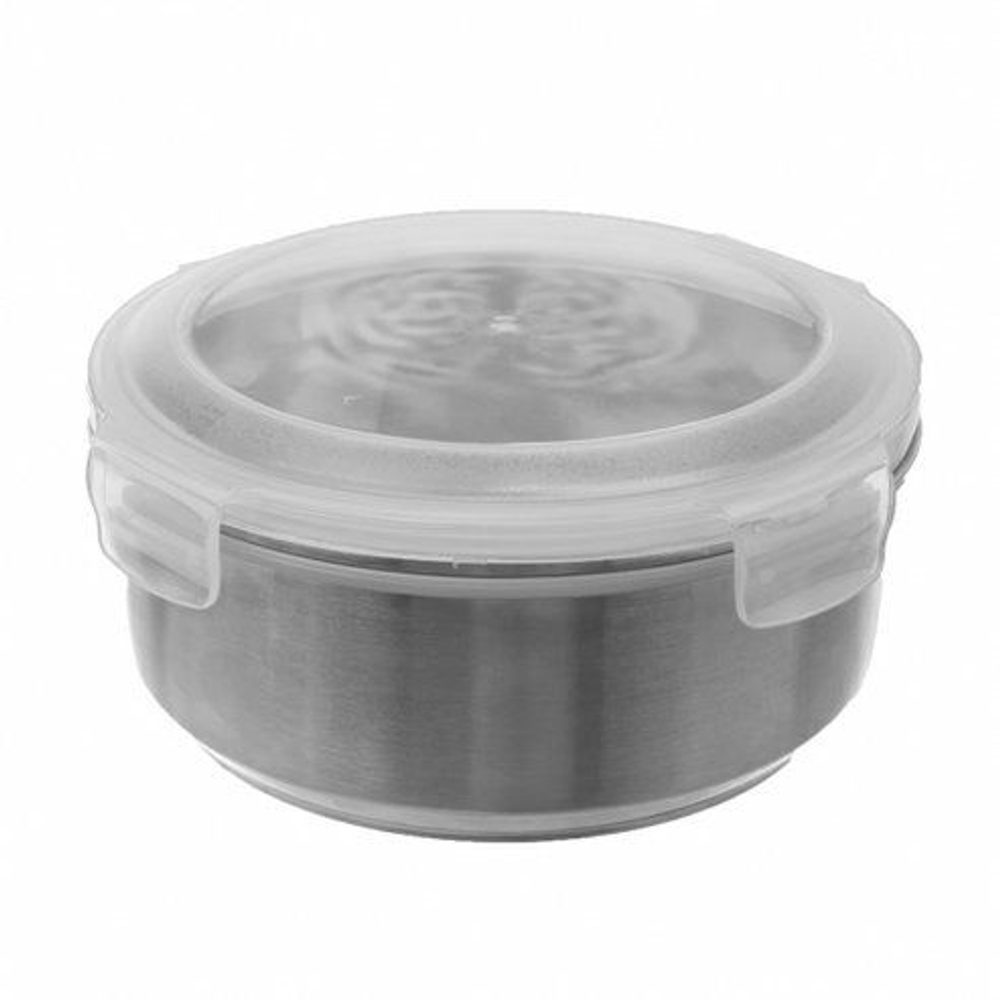 Levně dóza 0,75 NR, d13.5x6cm, patentní víčko, plast