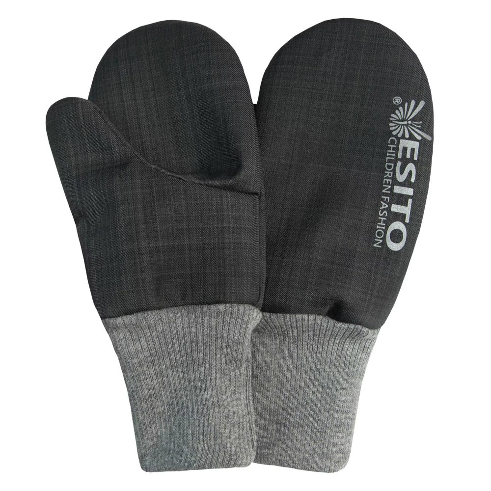 ESITO Zimní palcové rukavice softshell s beránkem Grey - 3 - 5 let grey