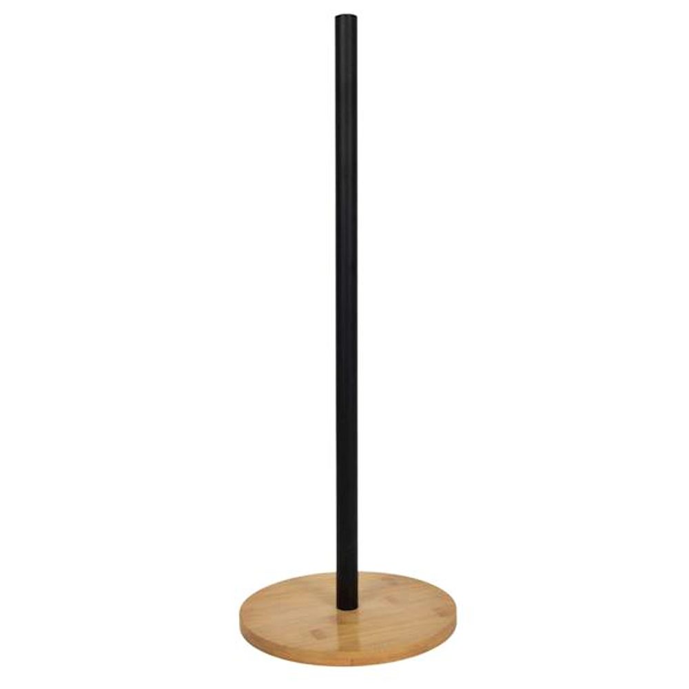 Levně HIT Držák na toaletní papír 52 cm černá/dřevo HT-22170443