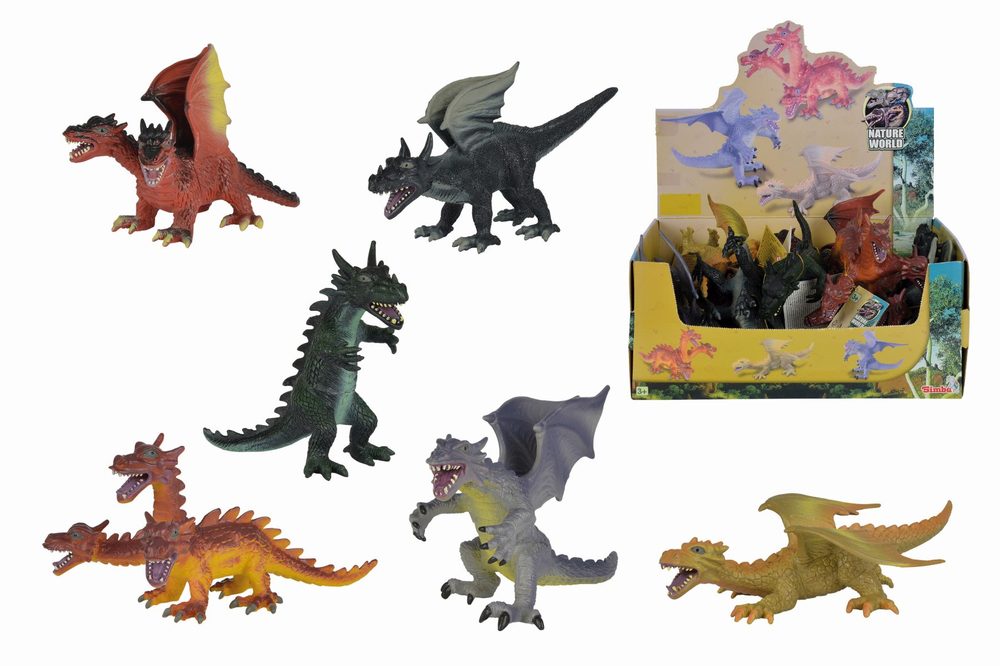 Levně Simba Figurky draků, 12 DP, 17-25 cm, 6 druhů