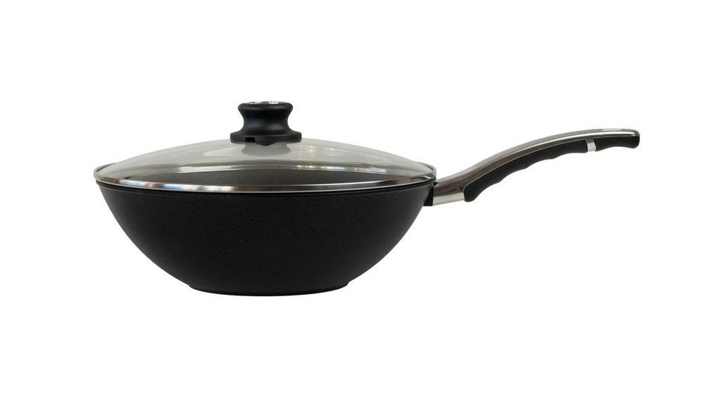 Levně pánev d30x10cm+PO skl.,WOK BAF 4,0l, GIGANT lit.,ind.,drž.
