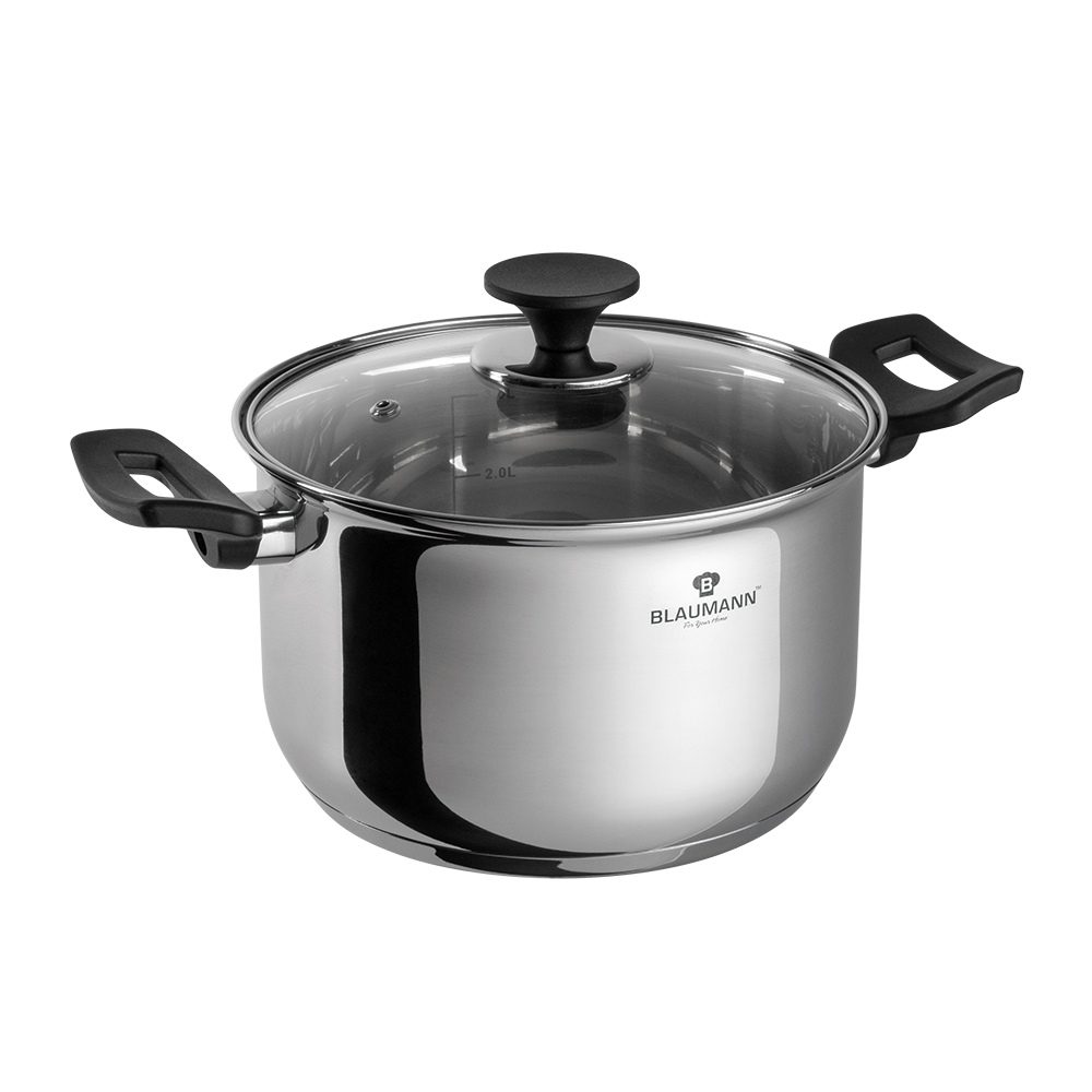 Levně BLAUMANN Kastrol nerezový s poklicí, 20 cm, Gourmet Line BL-3855