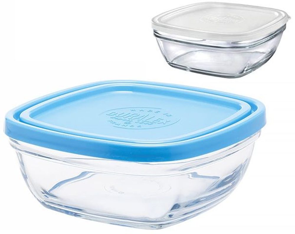 Levně dóza 0,30l FRESHBOX, 11x11x4,7cm, DURALEX, sklo+víčko plast