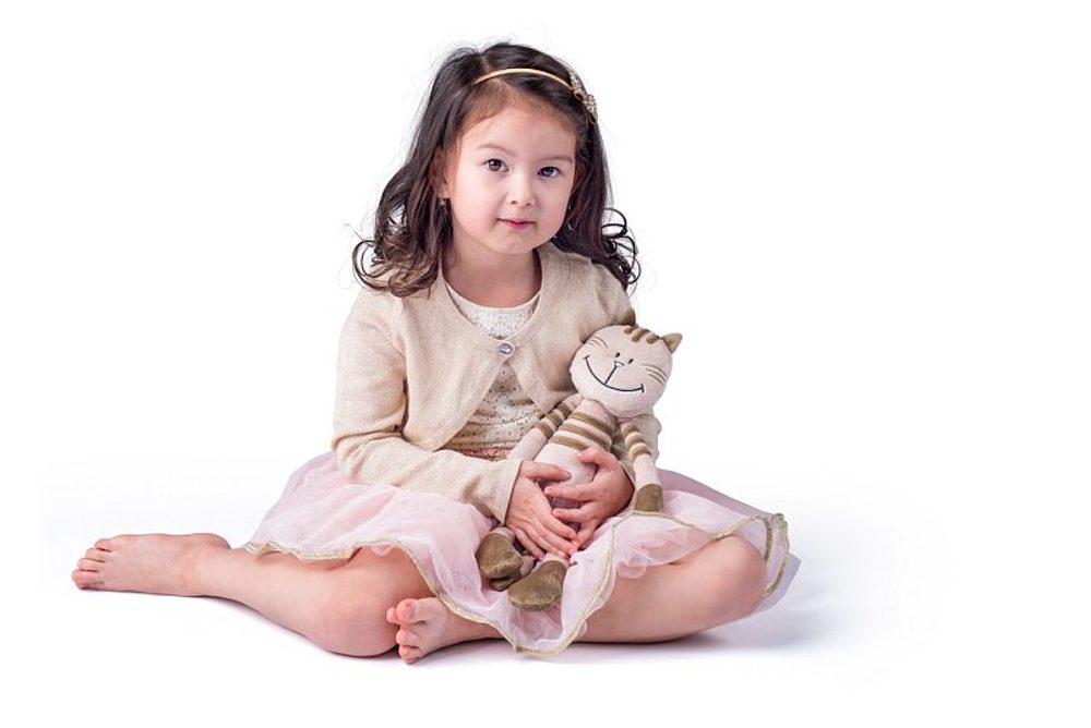 LUMPIN Kočka Kate, střední - Béžová (38 cm)