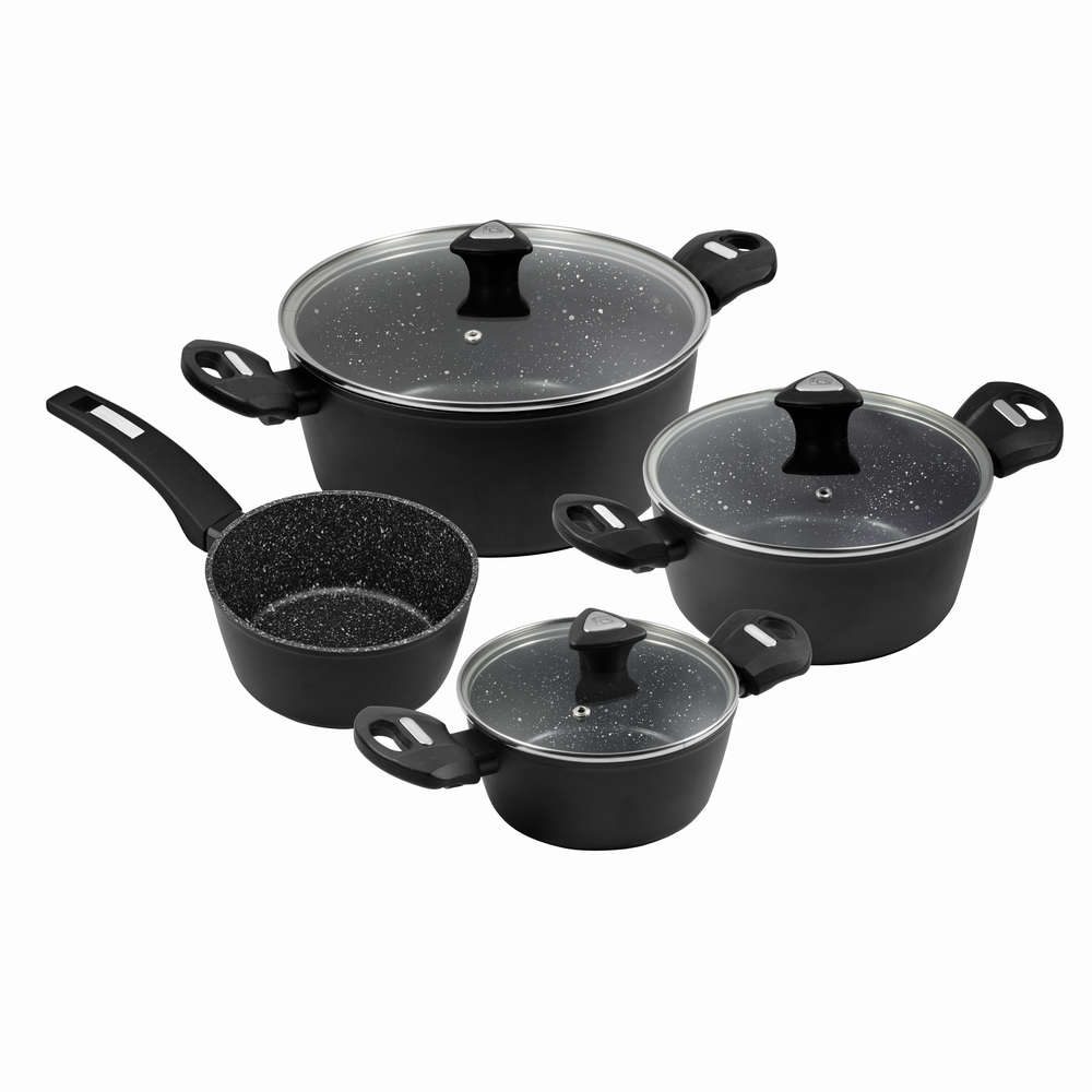 Levně CS SOLINGEN Sada nádobí s mramorovým povrchem Marburg 7 ks CS-081492