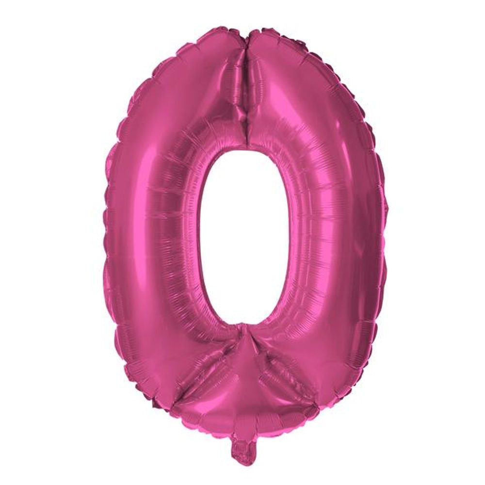 Levně TORO BALÓNEK ČÍSLICE 0, 30CM, MATNĚ RŮŽOVÁ